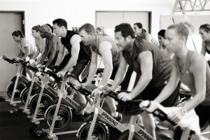 Spinning class at Studio SWEAT